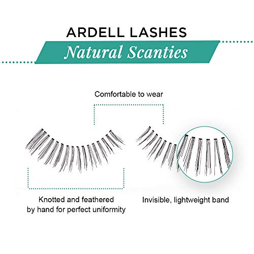 False Eyelashes Natural Lashes Scanties Black Lightweight Reusable 4 Pack - Effortless Natural Look