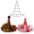 Halloween Witch Hat Wreath Frames Set - 3 Pieces, 20.9 x 22.1 Inches, Rustic Metal Craft Bases