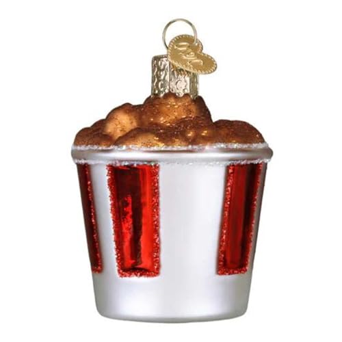 Handcrafted Glass Chicken Ornament for Christmas Tree - Festive Food Collection