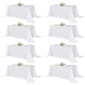 White Rectangular Table Cloths - 8 Pack 90x132 Inches for Events & Dining - Variation of THIS listing