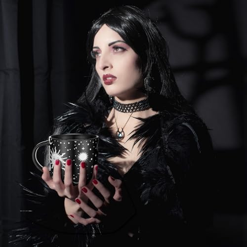 Gothic Gift Set for Women - Witch Mug Necklace Canvas & Blanket - 5 Pieces