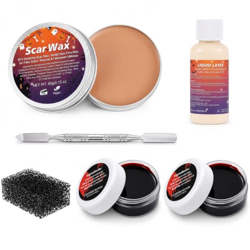 Halloween Special Effects Makeup Kit Set 2 - Fake Scars Wounds Blood
