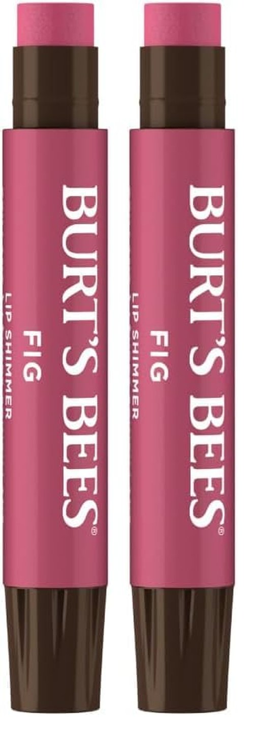 Burt's Bees Lip Balm - Moisturizing Lip Shimmer with Vitamin E & Coconut Oil | Fig, 0.09 Ounce (Pack of 2)