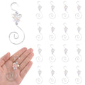 Christmas Ornament Hooks Set 30 Pcs Silver Butterfly Bead S-Shaped Decorations
