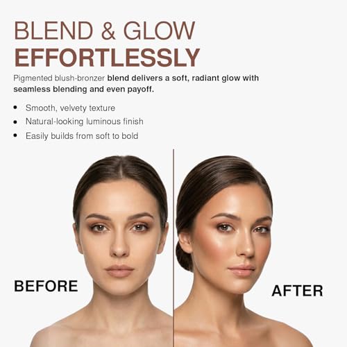 2-in-1 Mosaic Blush and Bronzer - Spice, Silky Smooth Face Makeup, 5 Shades