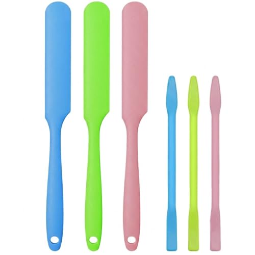 6PCS Non-Stick Wax Spatula Set - Silicone Applicators for Hair Removal & Body Use