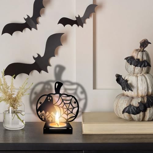 Halloween Shadow Candle Holder Pumpkin Ghost with Shadow Effect - Cs-hw-04