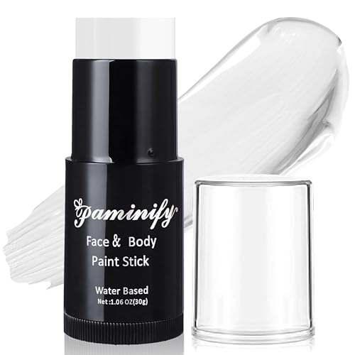 White Face Paint Stick for Halloween & Cosplay - Washable Body & Face Makeup - Variation: White