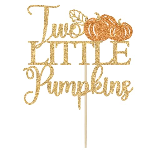 Twins Baby Shower Cake Topper - Little Pumpkin Decor for Birthday & Fall Party