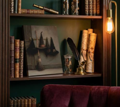 Witch Hat Canvas Wall Art - Gothic Spooky Decor, 16x12 Inch Variation of THIS Listing