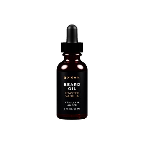 Golden Grooming Beard Oil for Men | Natural Growth Kit with Castor Oil, Jojoba Oil, and Olive Oil | Tames, Moisturizes & Styles | Toasted Vanilla Scent | 2oz
