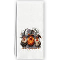 Rooster Halloween Kitchen Towels - Chicken Rooster Decor, White, 16x24 Inch