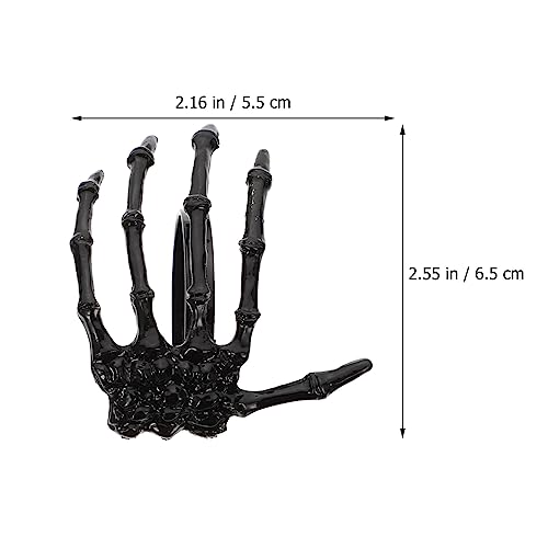 Halloween Skeleton Hand Napkin Rings Set - Spooky Dinner Table Decor, 4 Pieces