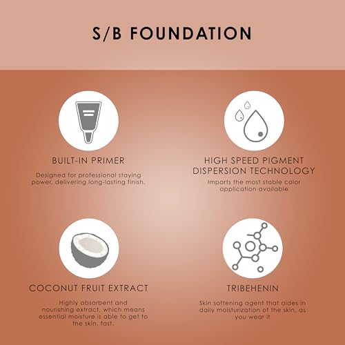 TEMPTU S/B Silicone-Based Airbrush Foundation: Professional Long-Wear Liquid Makeup, Sheer To Full Coverage For A Hydrated, Healthy-Looking Glow & Luminous, Dewy Finish On All Skin Types, 001 Porcelain, 1 Fl Oz