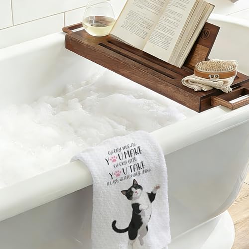 Tuxedo Cat Kitchen Towels Set of 2 - Funny Hand Towels for Cat Lovers, 16x24 Inches, Tuxedo Cat B Variation