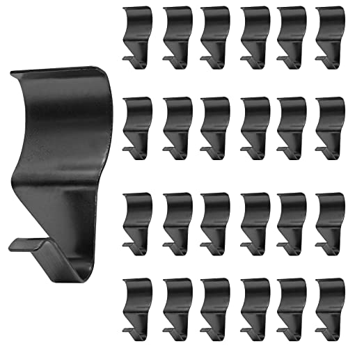Black Vinyl Siding Hooks - 24 Pack No-Drill Heavy Duty Stainless Steel