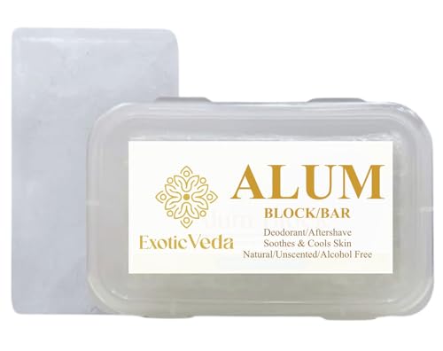 Natural Alum Stone Deodorant & Styptic for Sensitive Skin - 100% Potassium Alum Block