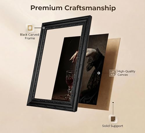 Blood Hand Gothic Wall Art – Victorian Dark Academia Frame, 16x12 Inches