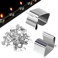 50 Pcs Metal Gutter Light Clips for Hanging Outdoor String Lights - Christmas & Halloween Decor