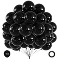 Black Latex Balloons 12 Inch - 40 Pack for Wedding Party Decorations - Variation: Black