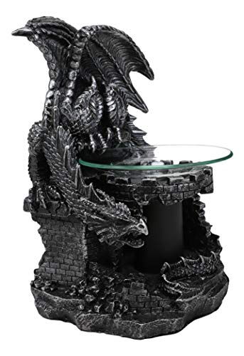 Rhaegal Castle Tower Behemoth Dragon Oil Warmer & Night Light - Fantasy Decor