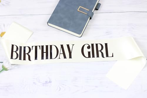 Ivory Satin Sash for Pageants, Prom, Birthday - Custom DIY Personalized 4 Pack