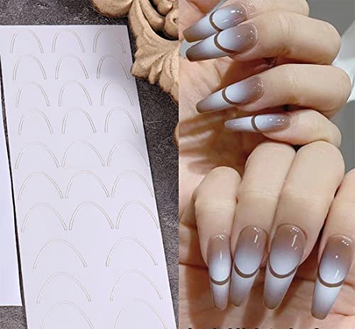 Black 10 Sheets Airbrush Nail Stencils for Nail Art & Manicure DIY