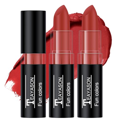 2pcs Red Face & Body Paint Stick - Matte Lipstick Eyeblack Makeup - Red