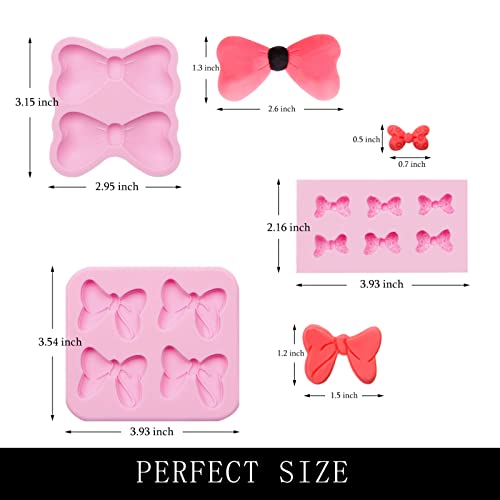 Silicone Bow Fondant Cookie Molds 3-Pack for Cake Decoration - Bow Tie Z99