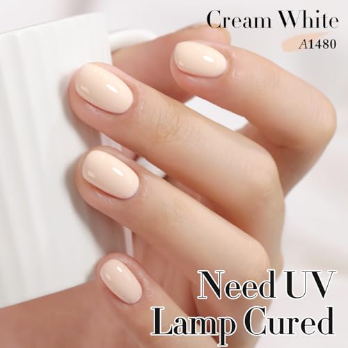 Double Rhythm 15ML Gel Polish - Cream White, Same Color, Soak Off Nail Art