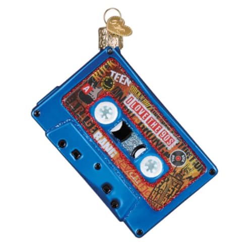 Retro 90s Glass Ornament - Handcrafted Christmas Tree Decoration, Nostalgic Holiday Keepsake