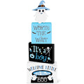 Halloween Baby Shower Table Decorations - 4 Ghosts for Boy Welcome Party