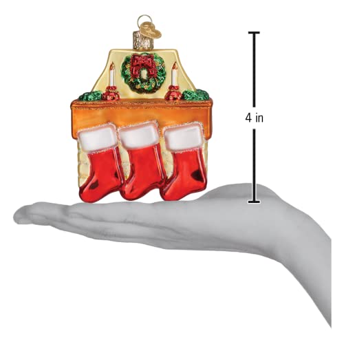 Family of 3 Christmas Stockings Glass Blown Ornament Holiday Decor - Handcrafted