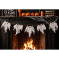 Halloween Ghost Garland - 6Ft Rustic Halloween Decor for Mantel, Wall, Fireplace | Variation: Ghost Garland