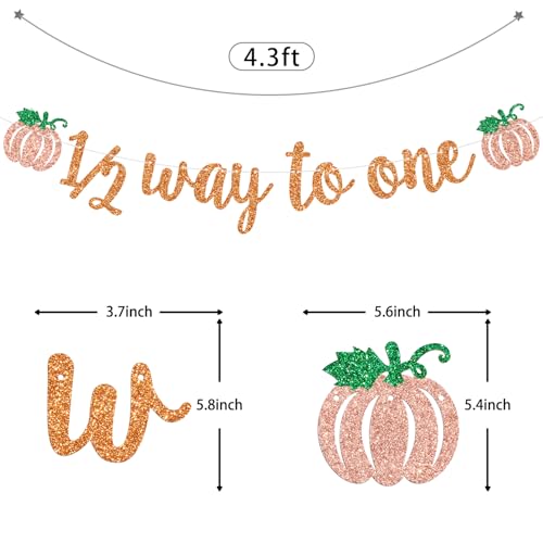Fall Baby Shower Banner - Half Birthday Pumpkin Decorations for Kids