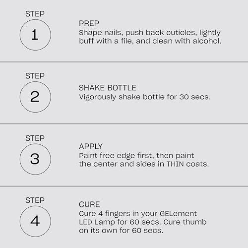 OPI GELement LED Gel Nail Polish System with Clear Base & Top Coat - DIY Salon Quality