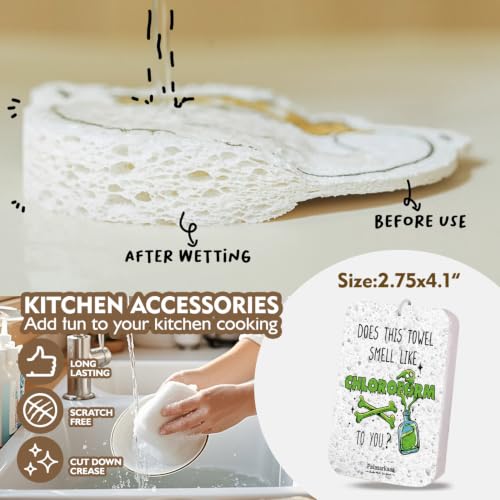 Halloween Kitchen Utensil Set with Witch Towel - 6 Bamboo Cooking Spoons & Gifts for Women