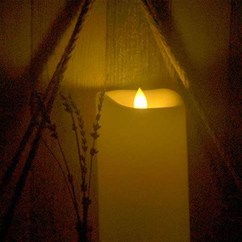 3 Pack Waterproof Flameless LED Pillar Candles with Remote Control - 4x10 Inches