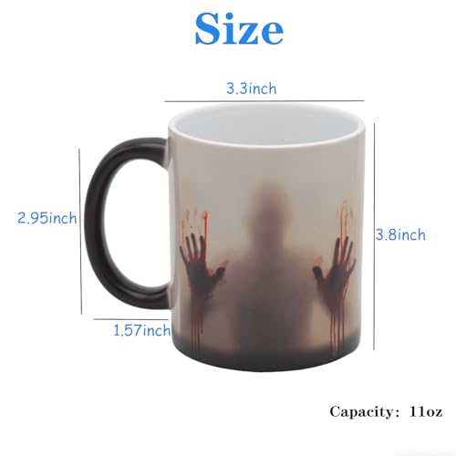 Color Changing Zombie Ceramic Mug 11oz - Spooky Halloween Coffee Cup with Variation Style1