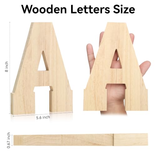 Acantha 8 Inch Wooden Letter W - Unfinished Oak Craft Decor