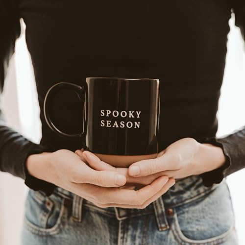 Halloween Spooky Coffee Mug - 14oz Durable Stoneware Cup with Season Design - Spooky Season Variation