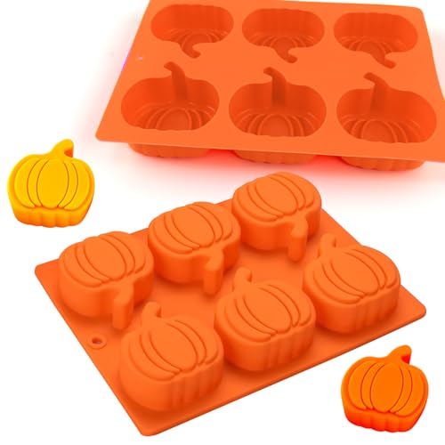 Pumpkin Cake Molds Silicone Thanksgiving Chocolate & Candy Mold - Orange
