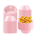 Pink Disposable Plastic Bowls (100 Pcs) - 12oz Party, Salad, Dessert, Picnic