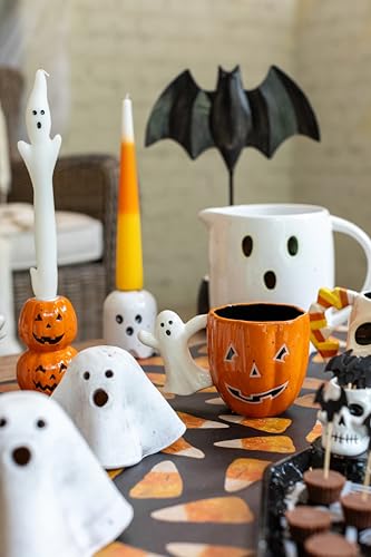 Glow-in-the-Dark Ghost Pitcher 70 oz Ceramic Spooky Serving Ware