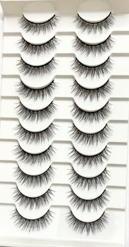 Faux Mink Lashes 10 Pairs Natural 120 - Cruelty-Free & Lightweight