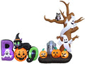 Halloween Inflatable Decorations Bundle with Black Cat and Tree - Indoor & Outdoor