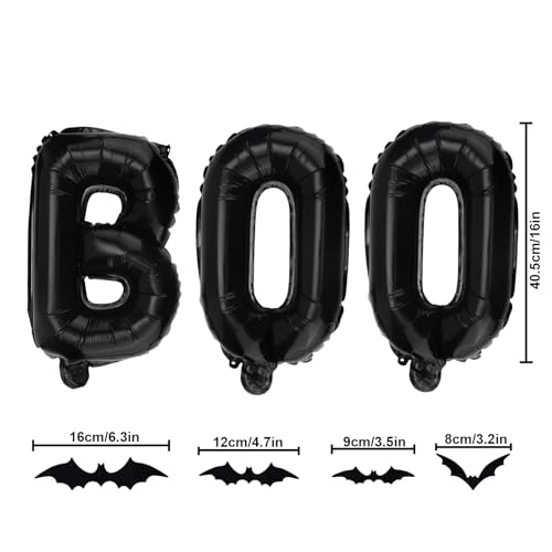 Halloween Balloons and 3D Bat Decor Set - Spooky Party Supplies