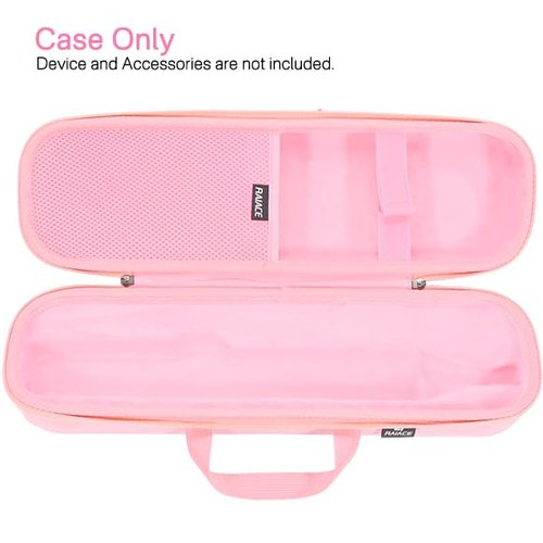 RAIACE Hard Carrying Case Compatible with dyson airstrait straightener, Travel Storage Bag. (for sale is case only) - Pink