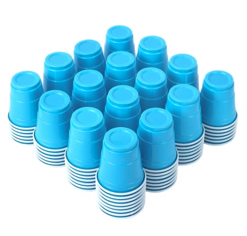 Reusable Plastic Shot Glasses 2oz Party Cups - Light Blue, Pink, Green, Black