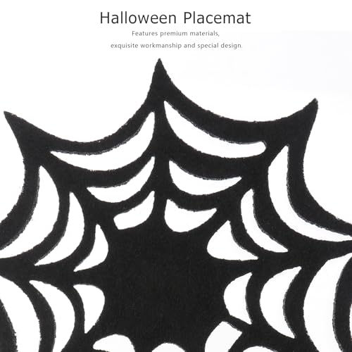 Spider Web Heat Insulation Coasters 10pcs - Decorative Halloween Table Protectors